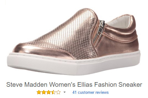 steve madden slip on shoes with zipper closure dress sneakers for women