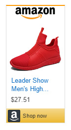 Leader Show men's red running shoes without laces